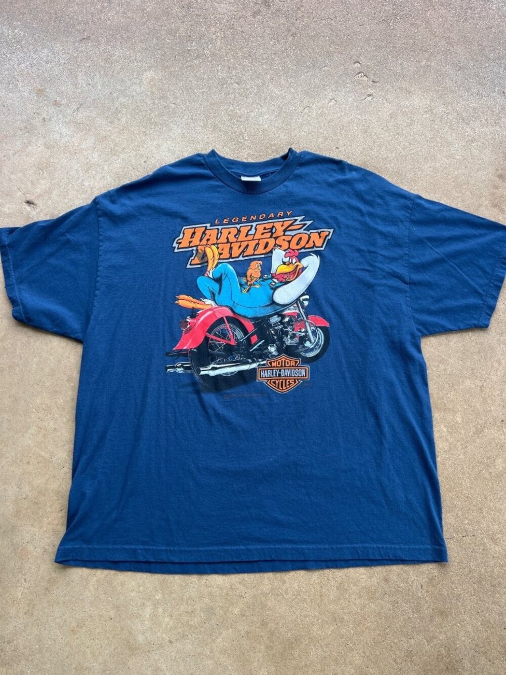 Foghorn Leghorn Legendary Harley-Davidson Looney Tunes Graphic Tee 3XL Blue O3